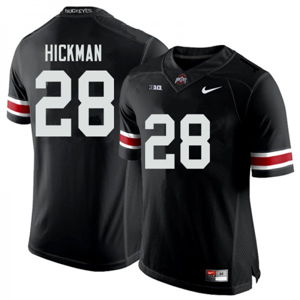 Ohio State Buckeyes #28 Ronnie Hickman Men Alumni Jersey Black OSU45389